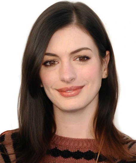 Image après avoir appliqué la colorimétrie à Anne Hathaway
